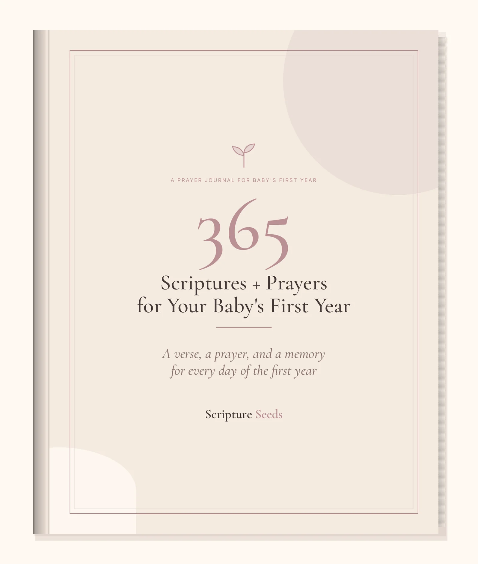 Cover of the printed 365 Scriptures and Prayers paperback, 8.5 by 11 inches, full color.